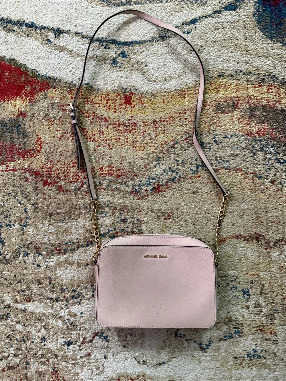 Michael Kors Jet Set Large Saffiano Leather Crossbody Bag